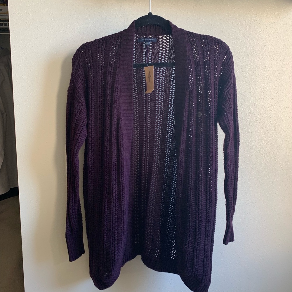 Burgundy knit sweater